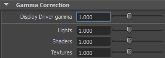 Gamma Correction in Render Setting